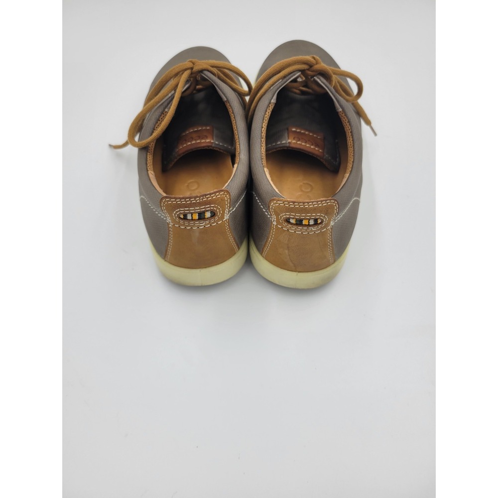 Ecco Men's Gray Leather Oxford Boat Shoes Career Casual Shoe Sz 44 (See Chart) - Picture 3 of 10